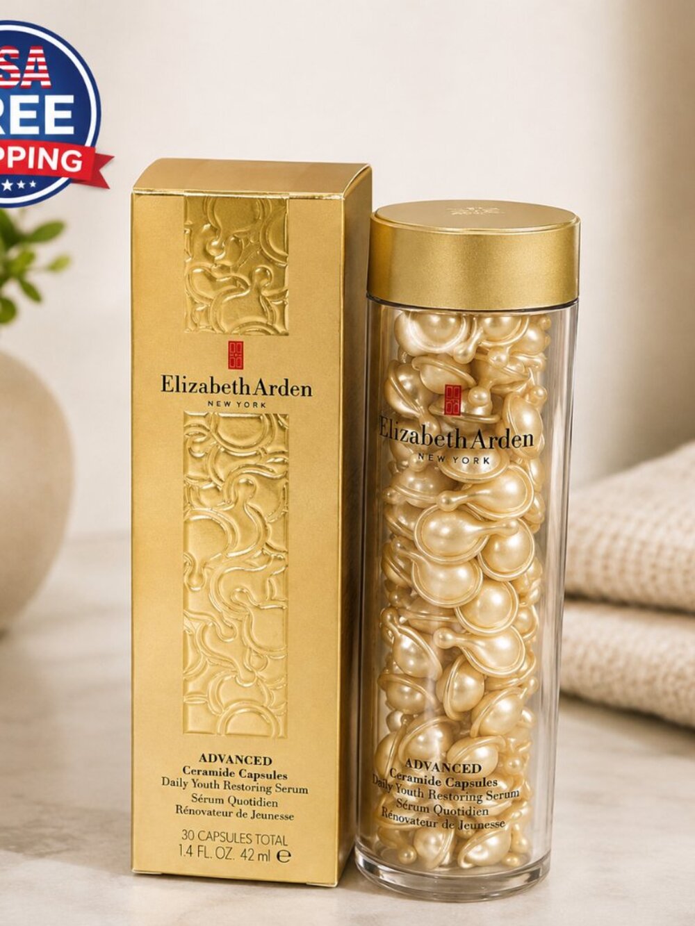 Elizabeth Arden Advanced Ceramide Capsules Daily Youth Restoring Serum 30 ct - Picture 2 of 2